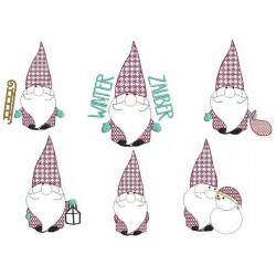 Stickserie - Winterzauber Wichtel gemustert